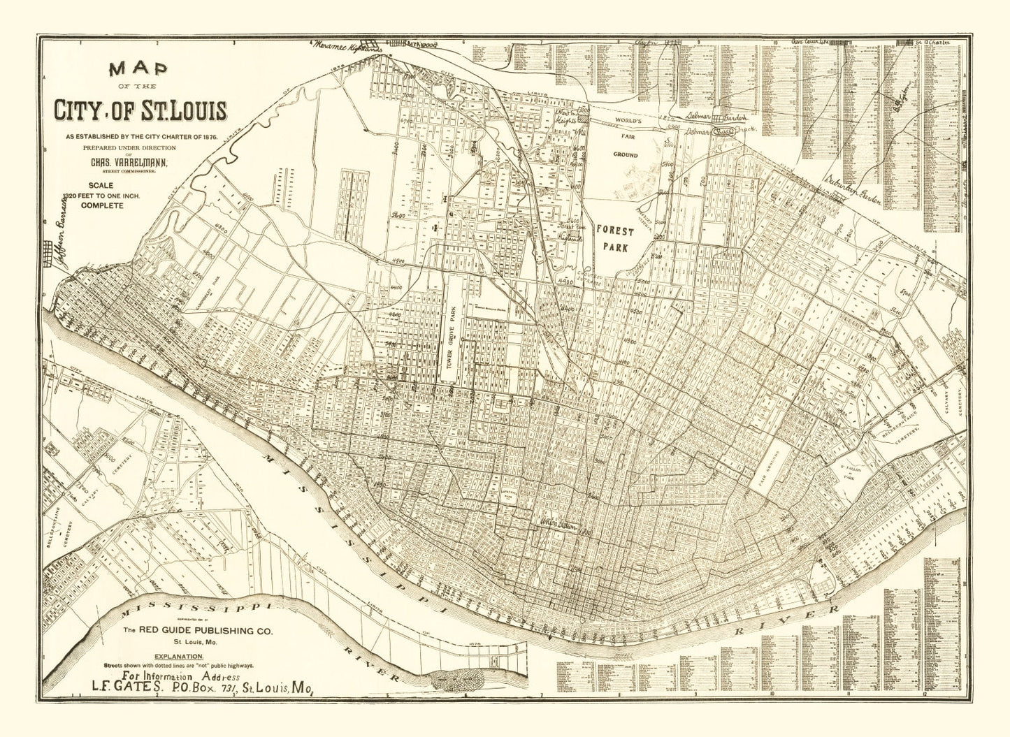 Vintage Map of St. Louis, Missouri, 1901
