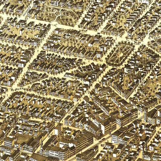 Vintage Map of Utica, New York, 1873