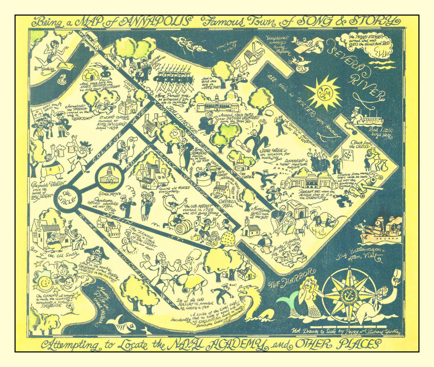 Vintage Map of Annapolis, Maryland, 1932
