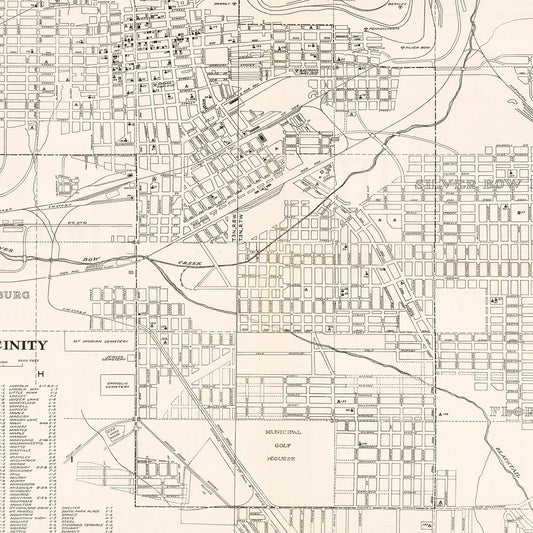 Vintage Map of Butte, Montana, 1939 Wall Art