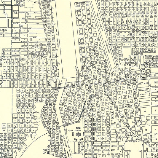 Vintage Map of Olympia, Washington, 1920