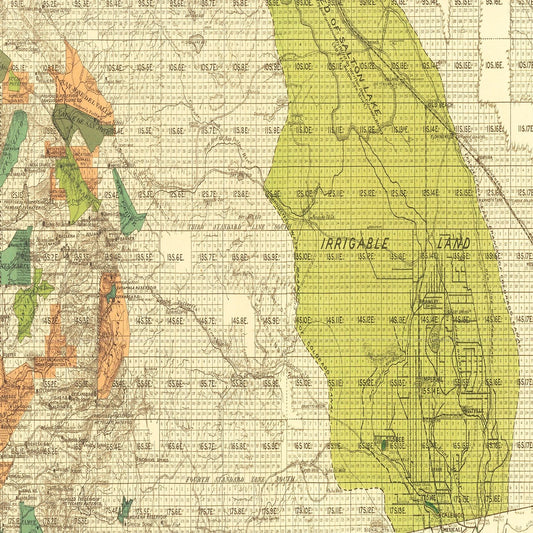 Vintage Map of San Diego County, California, 1900