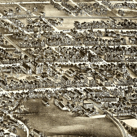 Vintage Map of Hackensack, New Jersey, 1896