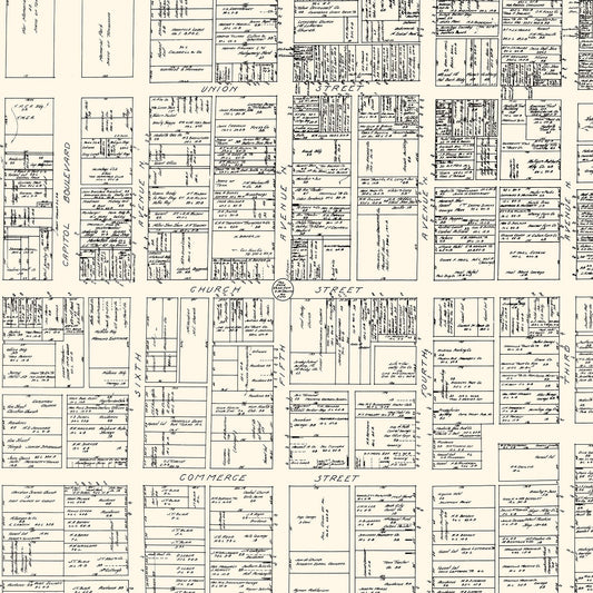 Vintage Map of Nashville, Tennessee, 1929