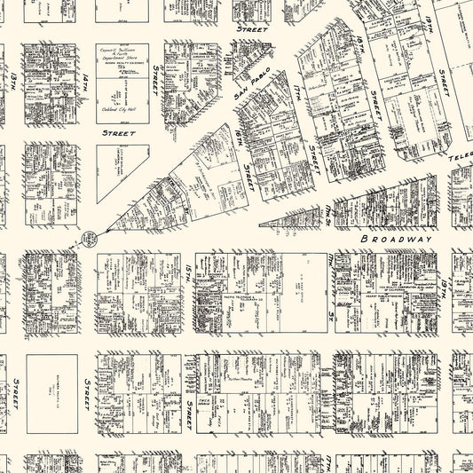 Vintage Map of Oakland, California, 1929