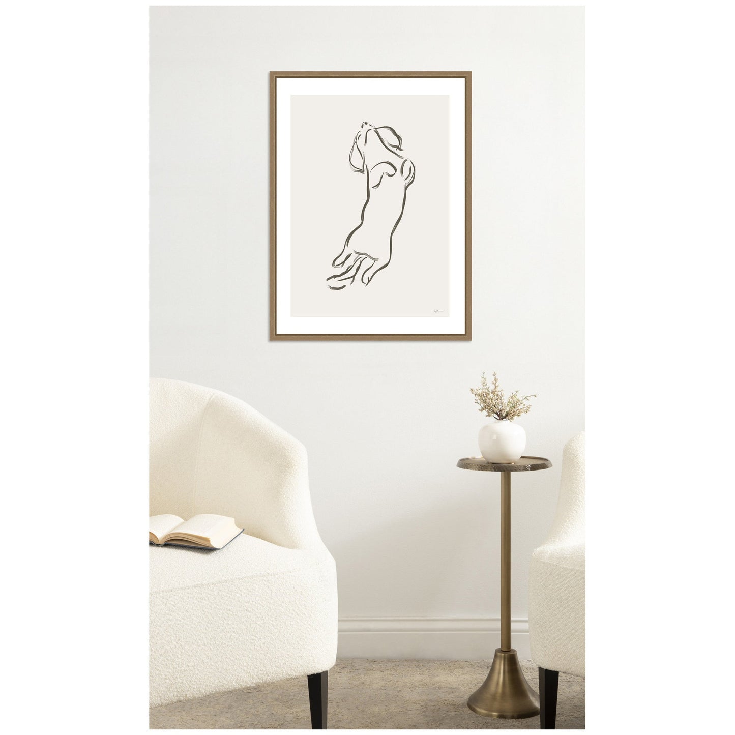 Dachshund Dog Framed Canvas Wall Art
