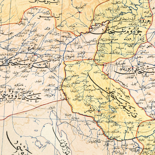 Vintage Map of Ankara, Turkey, 1909