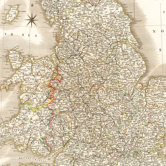 Vintage Map of England, 1809