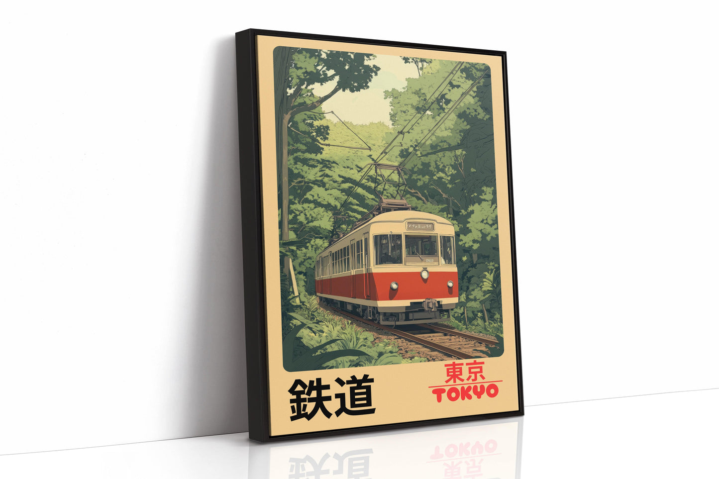 Retro Tokyo Railway Vintage Japanese Travel Print