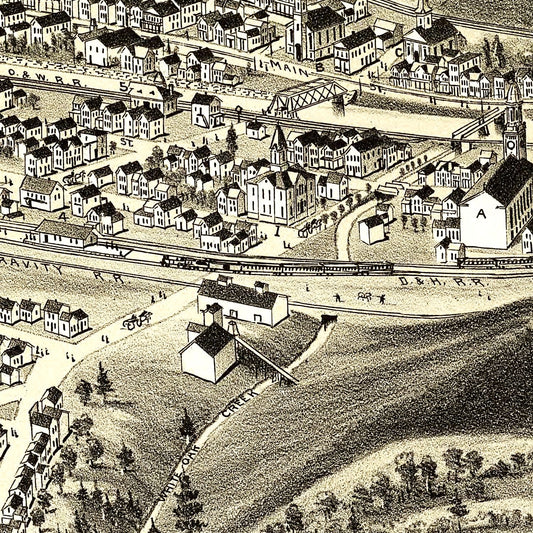 Vintage Map of Archbald, Pennsylvania, 1892