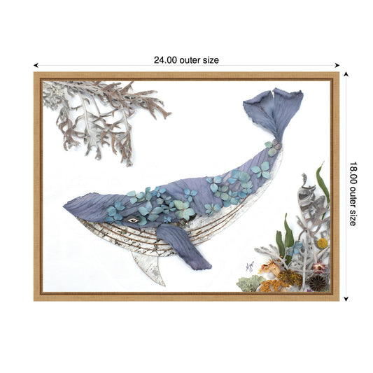 Whale Framed Canvas Wall Art