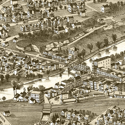 Vintage Map of Carnegie, Pennsylvania, 1897