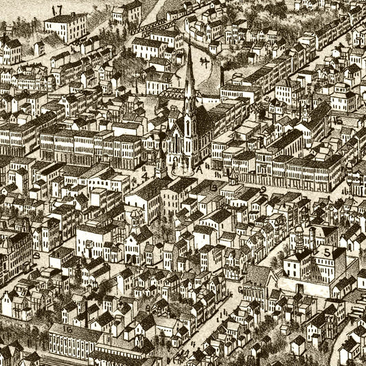Vintage Map of Chambersburg, Pennsylvania, 1885