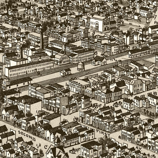 Vintage Map of Corry, Pennsylvania, 1895