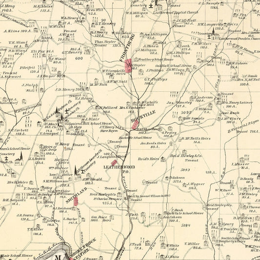 Vintage Map of Porter, Pennsylvania, 1877