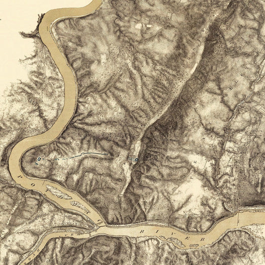 Vintage Map of Harpers Ferry, West Virginia, 1869