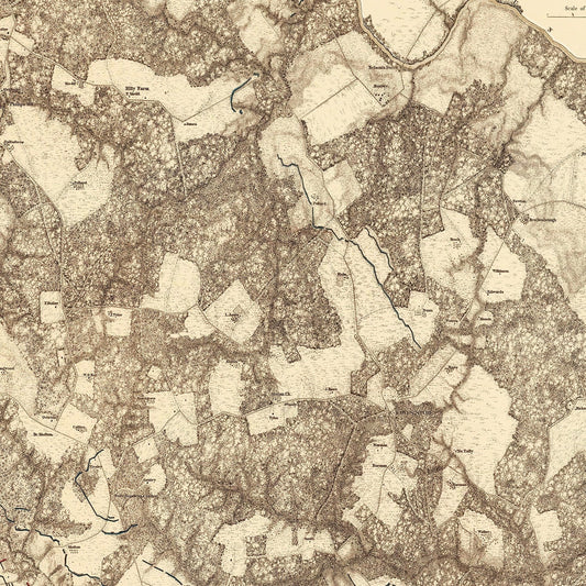 Vintage Map of the Battle of Totopotomoy, Virginia, 1869