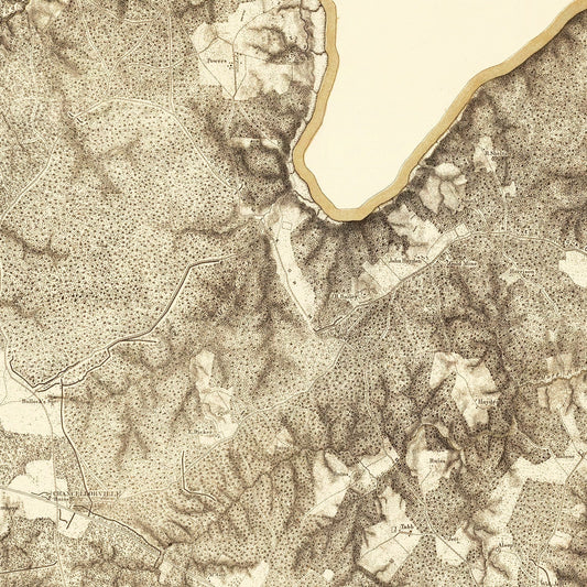 Vintage Map of the Battle of Chancellorsville, Virginia, 1869