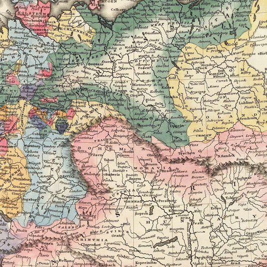 Vintage Map of Germany, 1823