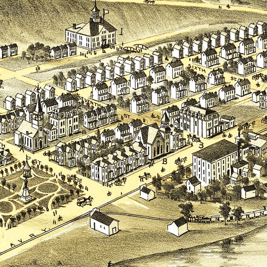 Vintage Map of Ford City, Pennsylvania, 1896