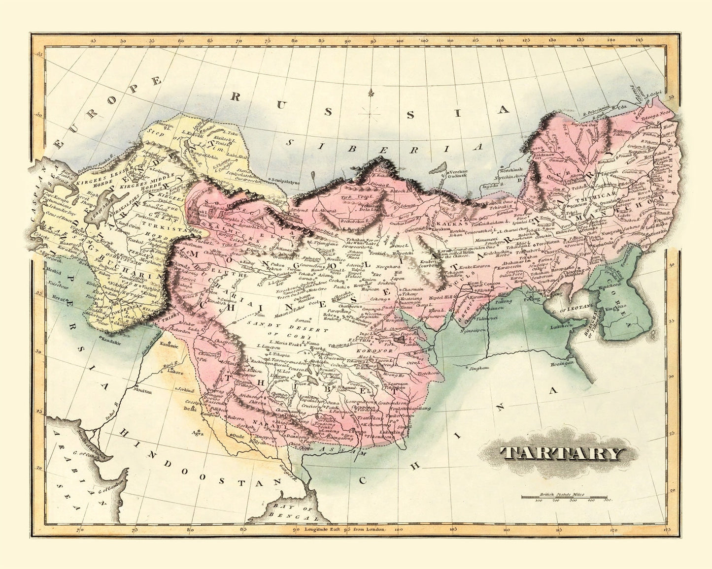 Vintage Map of China, 1823 - Edition II
