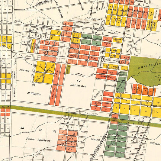 Vintage Map of Berkeley, California, 1880