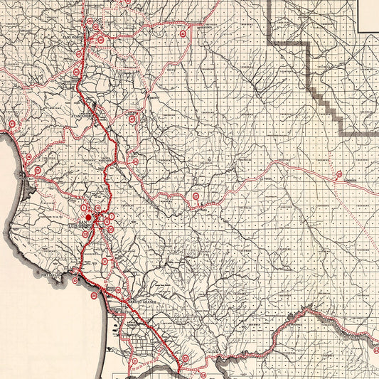 Vintage Map of San Luis Obispo, California, 1935