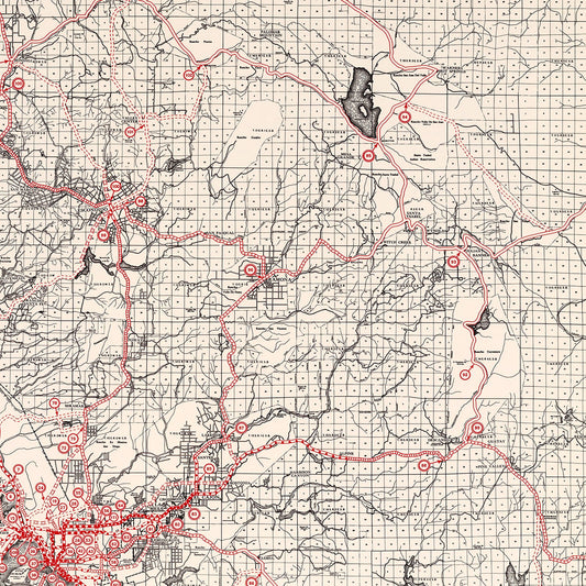 Vintage Map of San Diego County, California, 1935 III