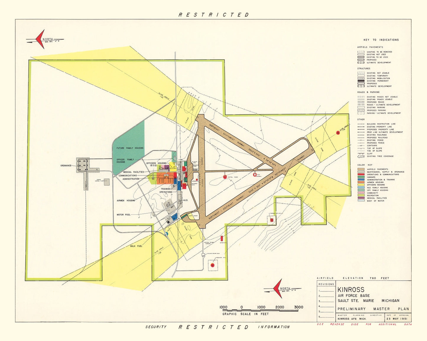 Vintage Map of Sault Sainte Marie, Chippewa County, Michigan, 1951