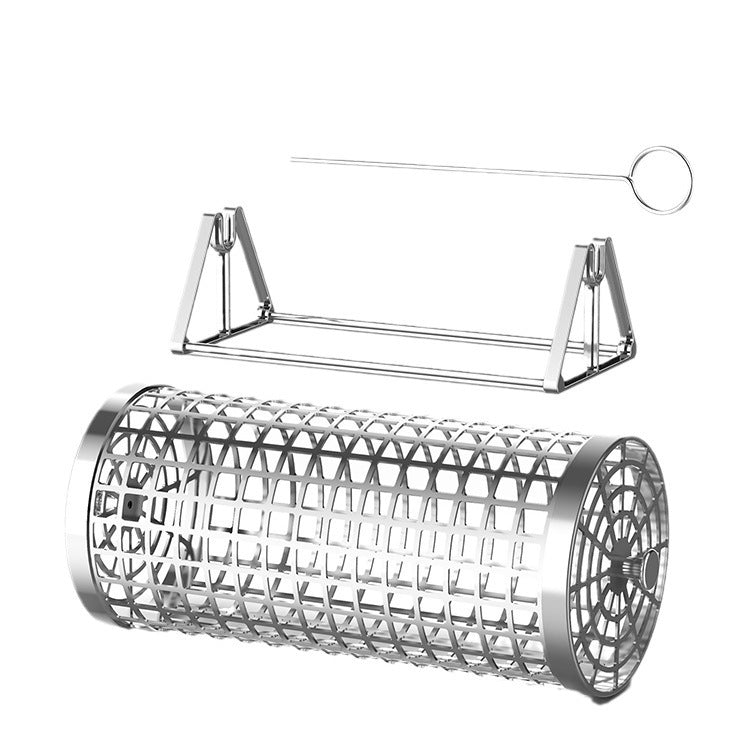 Rolling Grill Basket - Effortless Even Grilling Every Time!