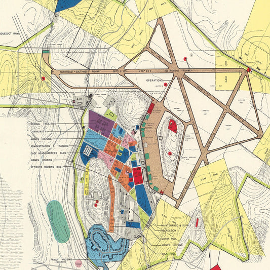Vintage Map of Newburgh, Orange County, New York, 1952
