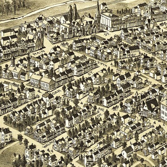 Vintage Map of Irwin, Pennsylvania, 1897