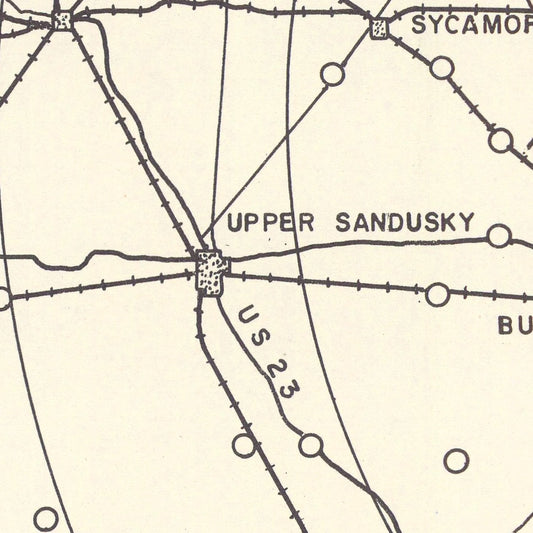 Vintage Map of Wilkins Air Force Depot Vicinity, 1952