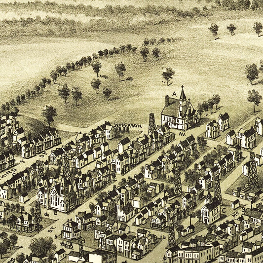 Vintage Map of McDonald, Pennsylvania, 1897