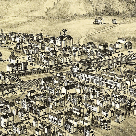 Vintage Map of Patterson, Pennsylvania, 1895