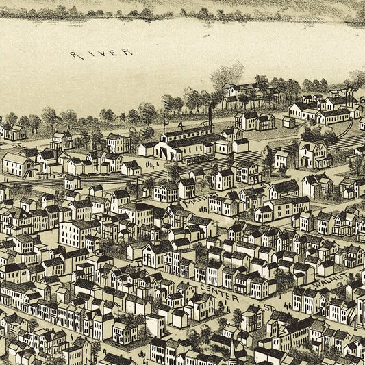 Vintage Map of Millersburg, Pennsylvania, 1894