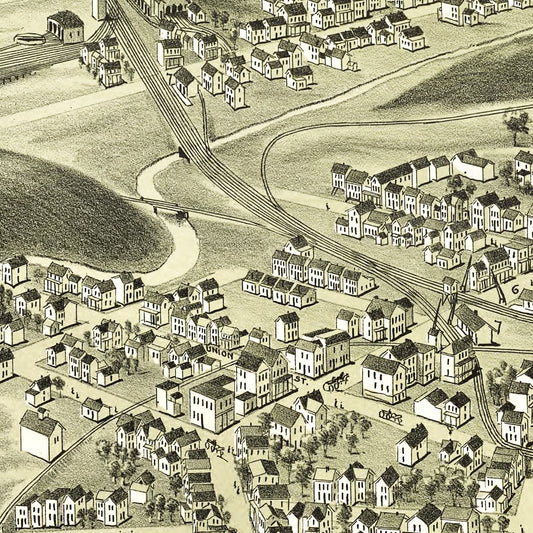 Vintage Map of Miner's Mills and Mill Creek, Pennsylvania, 1892