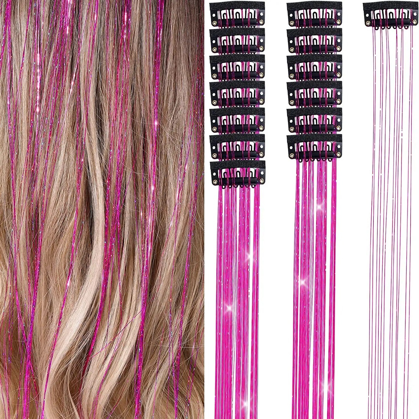 pink hair tinsel