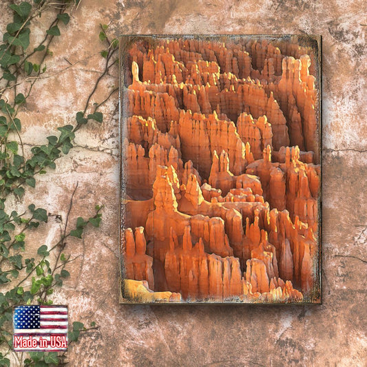 Rocky Mountain Side Wooden Wall Art - Layered Birch Landscape