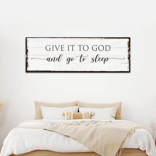 Give It to God Distressed White canvas shown in a styled room setting, view 2
