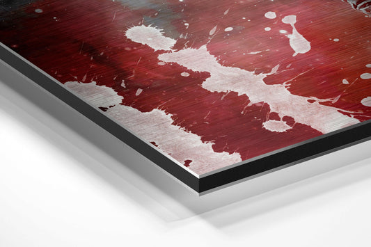 Astronaut Red Smoke Metal Wall Art