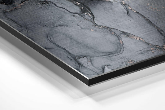 Rose Gold Marble Metal Wall Art