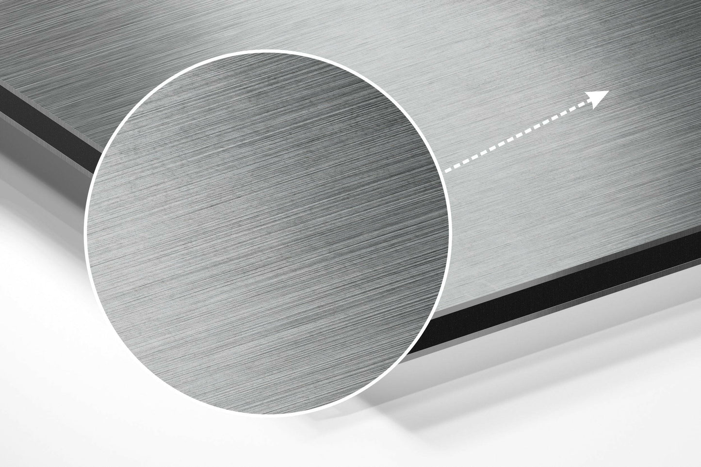Hand Behind Frosted Glass Aluminum Wall Art
