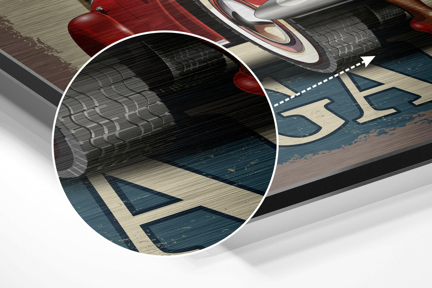Vintage Garage Aluminum Dibond Wall Art