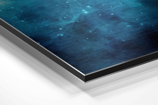 Astronaut Blue Nebula Metal Wall Art
