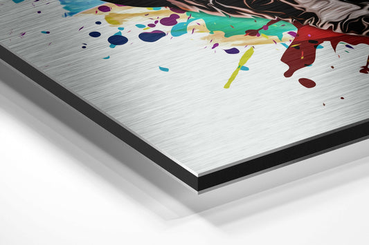 Dog Brushed Aluminum Wall Art