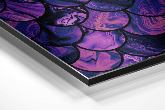 Purple Drops Metal Wall Art