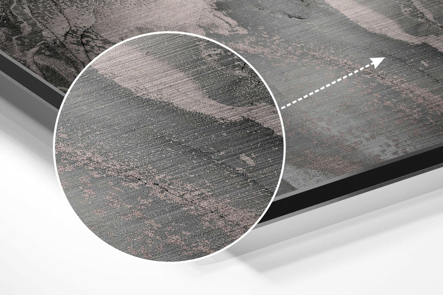 Gray Blush Marble Metal Wall Art