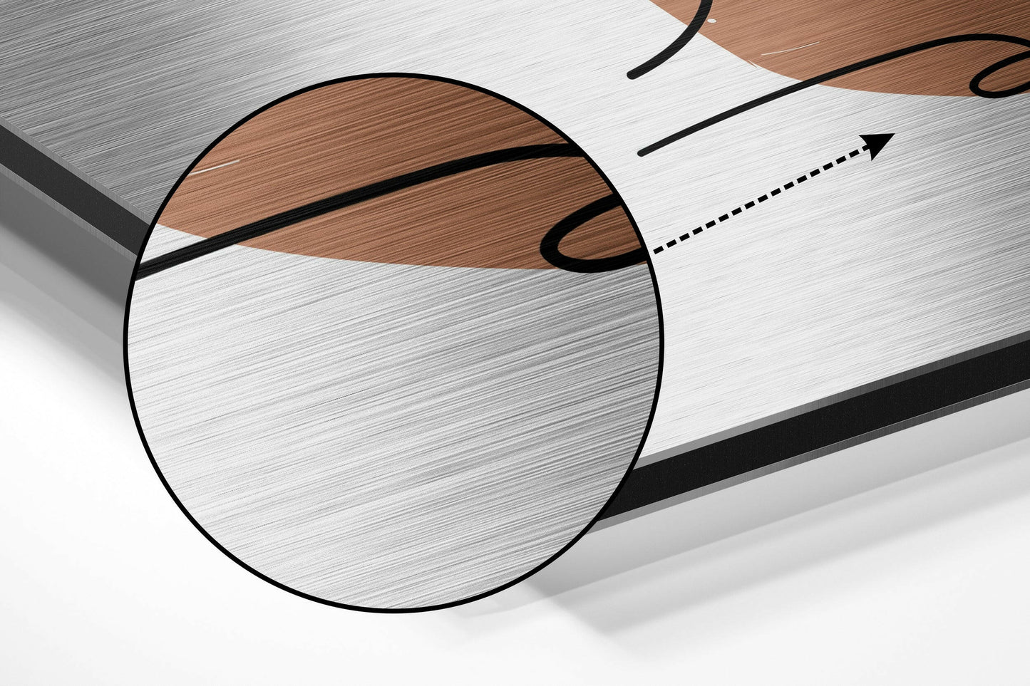 Line Face With Pastel Shapes Metal Wall Art