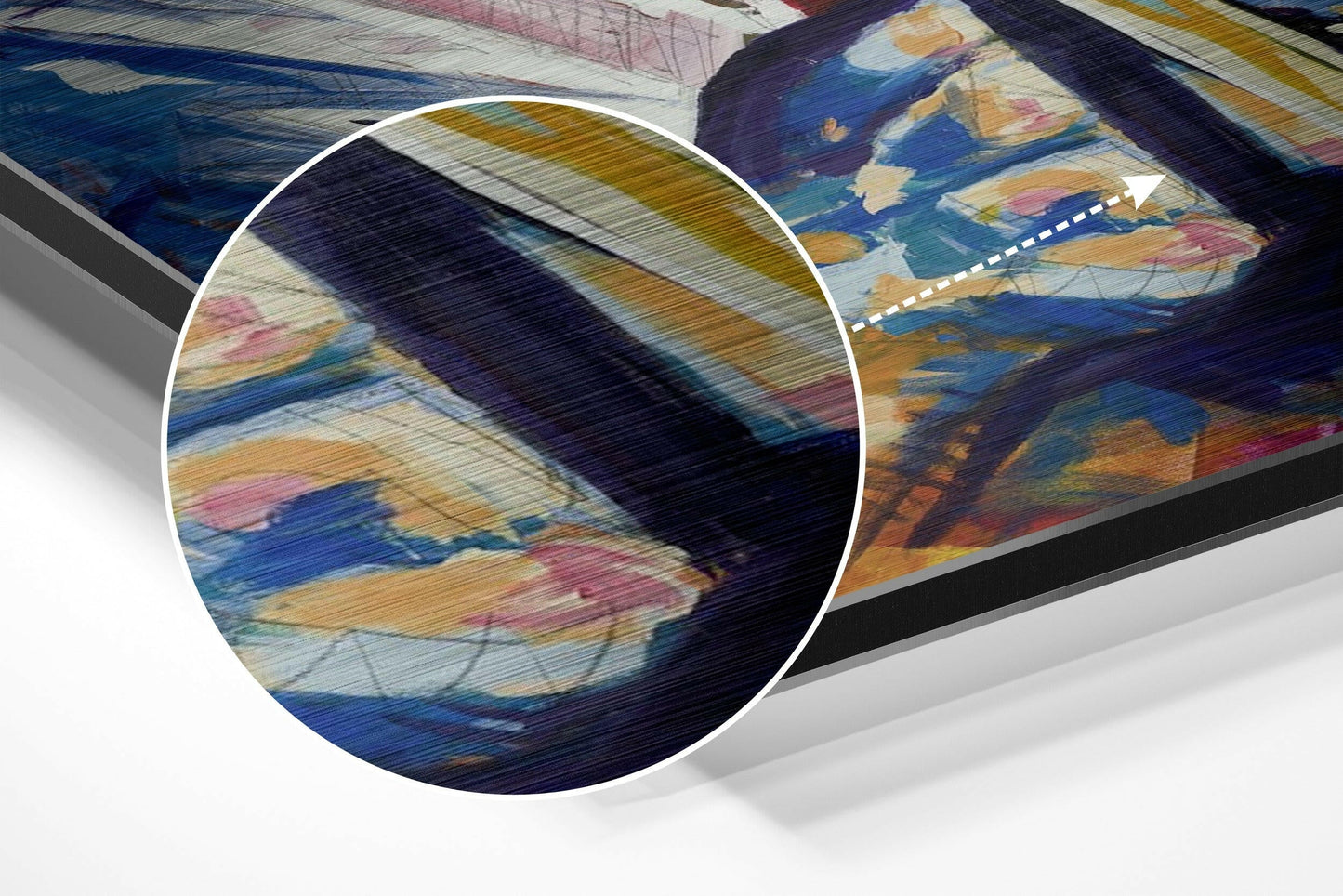 Trumpet Player Palette Knife Metal Wall Art